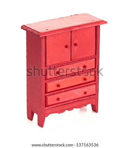 red cabinet for children