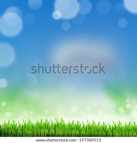 green and blue abstract defocused background with sunshine
