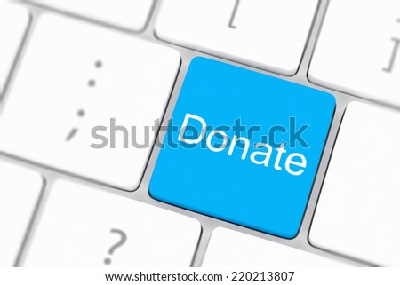 donate key word on computer keyboard,