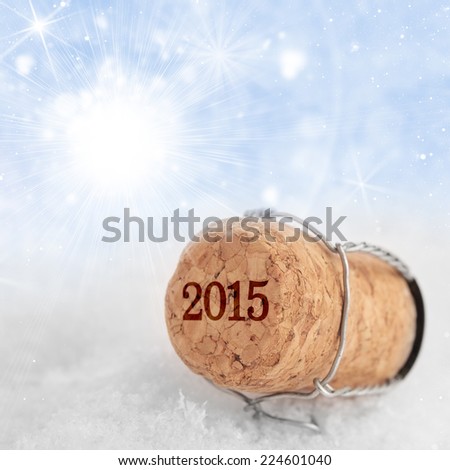 New Year\'s Champagne cork new year\'s 2015