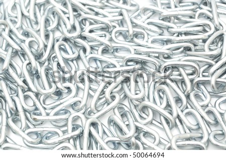 Long silver chain arranged as the background
