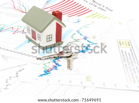 stock photo : Housing market concept image with graph background housing market graph. stock photo : Housing market concept image with graph background