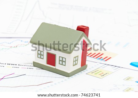housing market charts. stock photo : Housing market