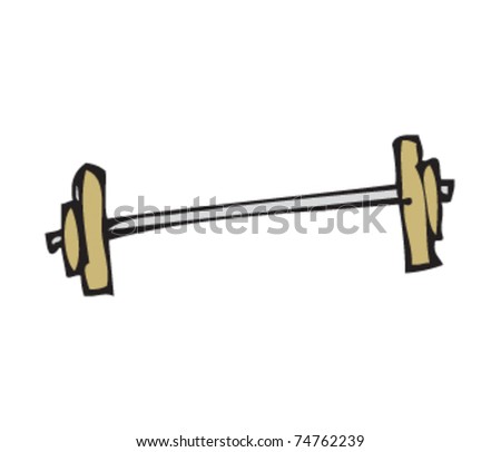 Drawing Of Barbell Stock Vector Illustration 74762239 : Shutterstock