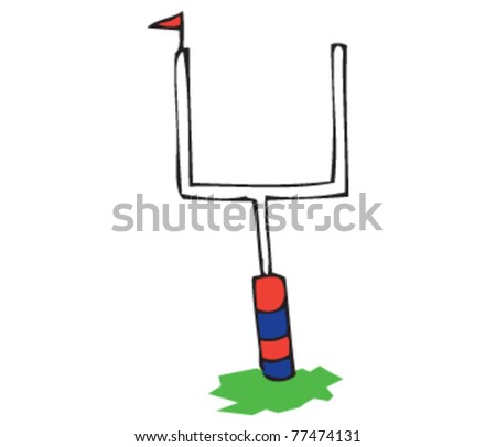 Drawing Of A Field Goal Stock Vector Illustration 77474131 : Shutterstock