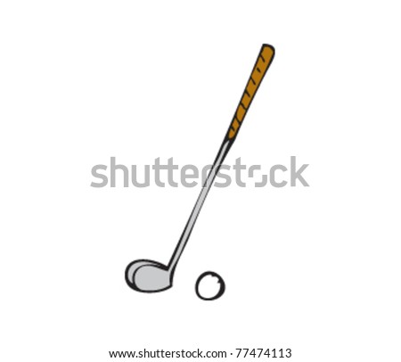 Drawing Of A Golf Club Stock Vector Illustration 77474113 : Shutterstock