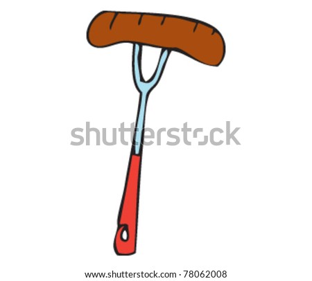 Drawing Of A Sausage Stock Vector Illustration 78062008 : Shutterstock
