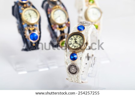 Group of woman watches - fashion background
