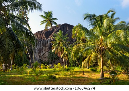 Seychelles, natural wonder form the LÃ?Â¢Ã¢Â?Â¬Ã¢Â?Â¢Union Boulder is classified as a National Monument. The granite boulder was formed during the Precambrian, around 750 million years ago