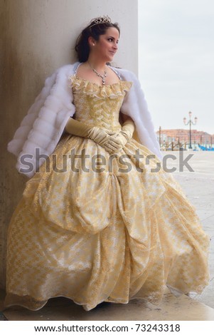 VENICE - MARCH 7: An unidentified woman in \