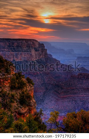 Sunset Late afternoon in the Grand Canyon Arizona