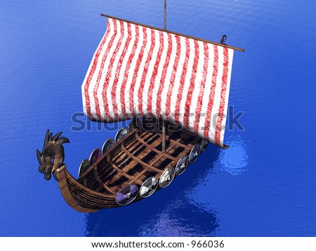 Viking ship awaiting crew
