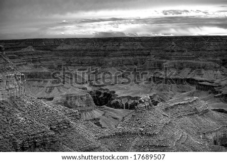 Grand Canyon in Black and white