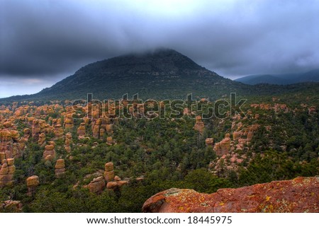 Stormy weather in Chiricahua National Monument in Southeast Arizona