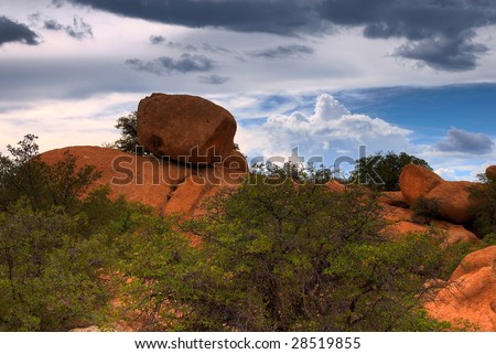 Stormy weather in Texas Canyon in Southeast Arizona