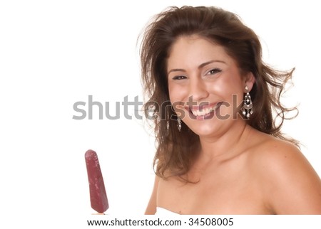 stock photo Young beautiful and sexy latina girl with popsicle stock photo Young beautiful and sexy latina girl with popsicle