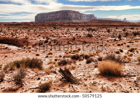 Monument Valley on the Navajo indian reservation northern Arizona