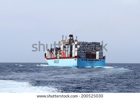ALICANTE, SPAIN - JUNE 16: The containership \