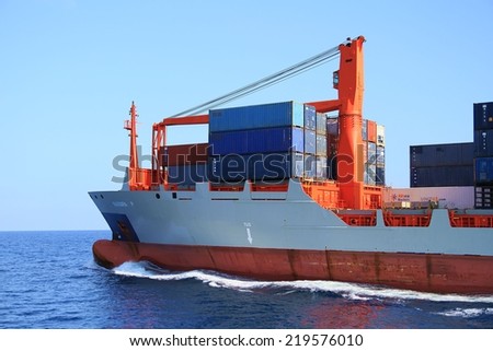 ALICANTE, SPAIN - SEPTEMBER  20: The container ship \