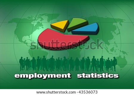 Employment statistics pie.