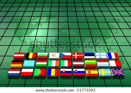 European Union countries flags
