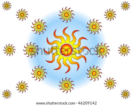 stock vector Tribal Sun Illustration