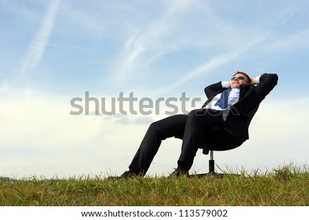 businessman relax
