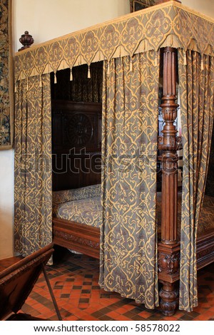 Royal bedroom in the Amboise castle, France