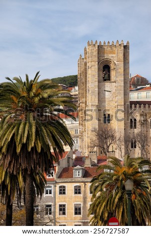 Tower of the Lisbon Cathedral in Portugal.
