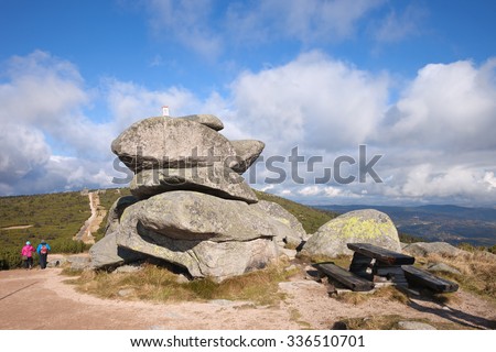 Tvaroznik granite rock formation in Krkonosze - Karkonosze mountains on Czech and Poland border.