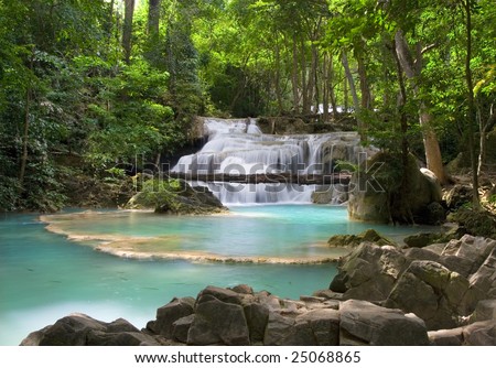 stock photo Beautiful scenery in the tropical forest