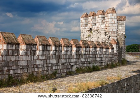 Yedikule Castle (Castle of Sevens Towers) Byzantine walls in Istanbul, Turkey