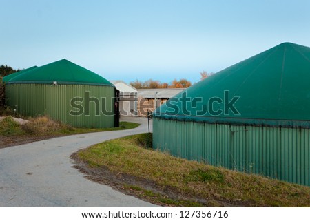 bio gas facility for biologically fermenting silage and other organic matter to biogas for environmental friendly energy generation to combat global warming