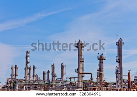Processing reactor column towers of oil and gas industry petrochemical refinery factory plant