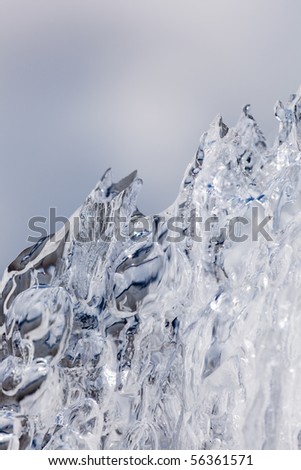 Bizarre Shape of melting ice crystals
