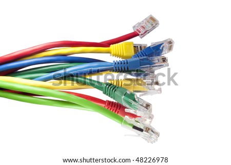 Ethernet Network on Stock Photo   Set Of Brightly Multi Coloured Ethernet Network Cables