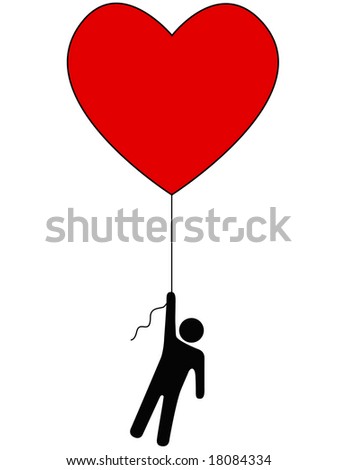 love heart balloons. Us Up: a red heart balloon