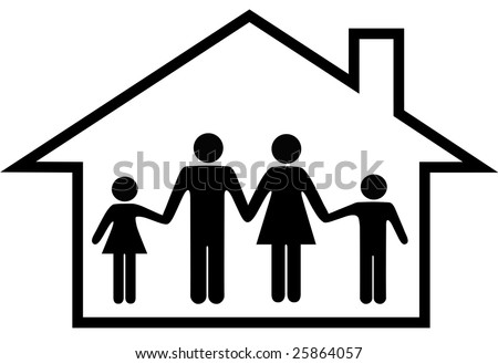 Clip Art Mom And Kids. Inside+a+house+clipart