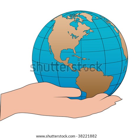 cartoon pictures of earth. stock photo : A cartoon