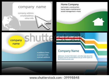  home and technology business designs in standard business card format