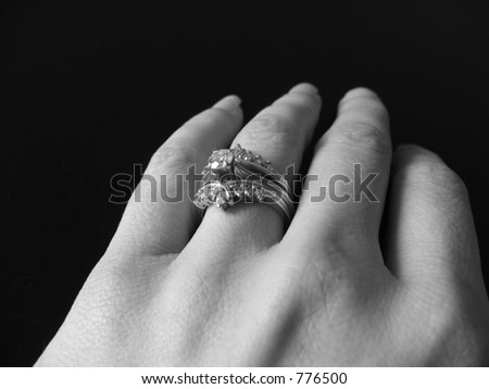 Woman\'s hand with wedding ring