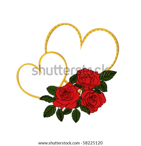 Decoration on Wedding Decoration With Red Roses Stock Vector 58225120   Shutterstock