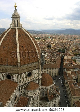 view of the dome Florence cathedral