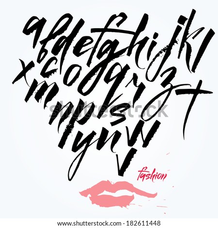 Expressive calligraphic script Lots of blots and splashes Expressive calligraphic script Lots of blots and splashes