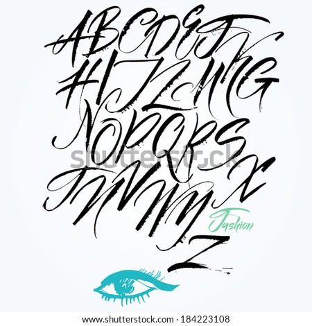 Expressive calligraphic script Lots of blots and splashes Capital letters Expressive calligraphic script Lots of blots and splashes Capital letters