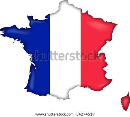 stock photo : map flag france