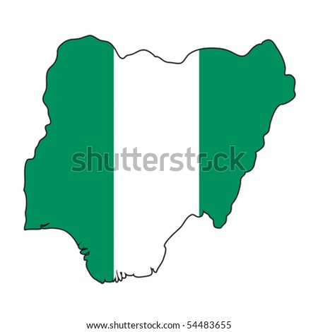 nigeria map flag