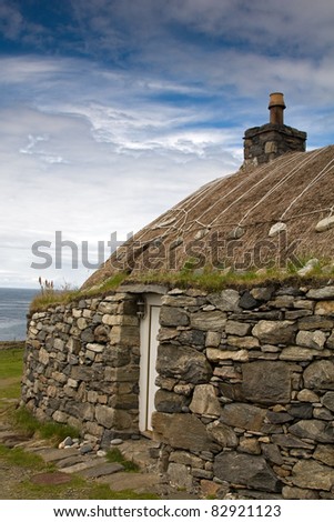Blackhouse on Isle of Lewis, Western Isles, Scotland