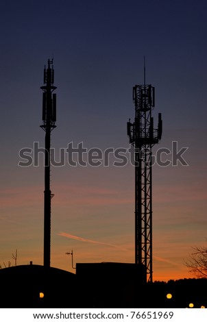 sunset and GSM antenna