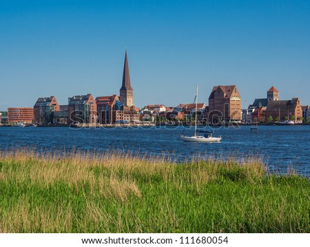 View to Rostock (Germany).